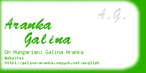 aranka galina business card